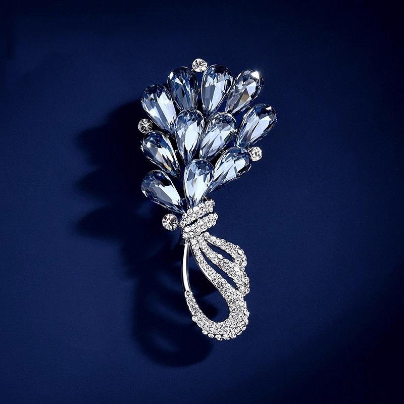 

Модные букеты, броши, нишевый дизайн для женщин, элегантные и роскошные хрустальные корсажи