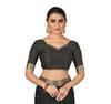 TreegoArt Mode Damen Vichitra Seide Booti Arbeit Partykleidung Saree Mit Unvernähtem Blusenteil