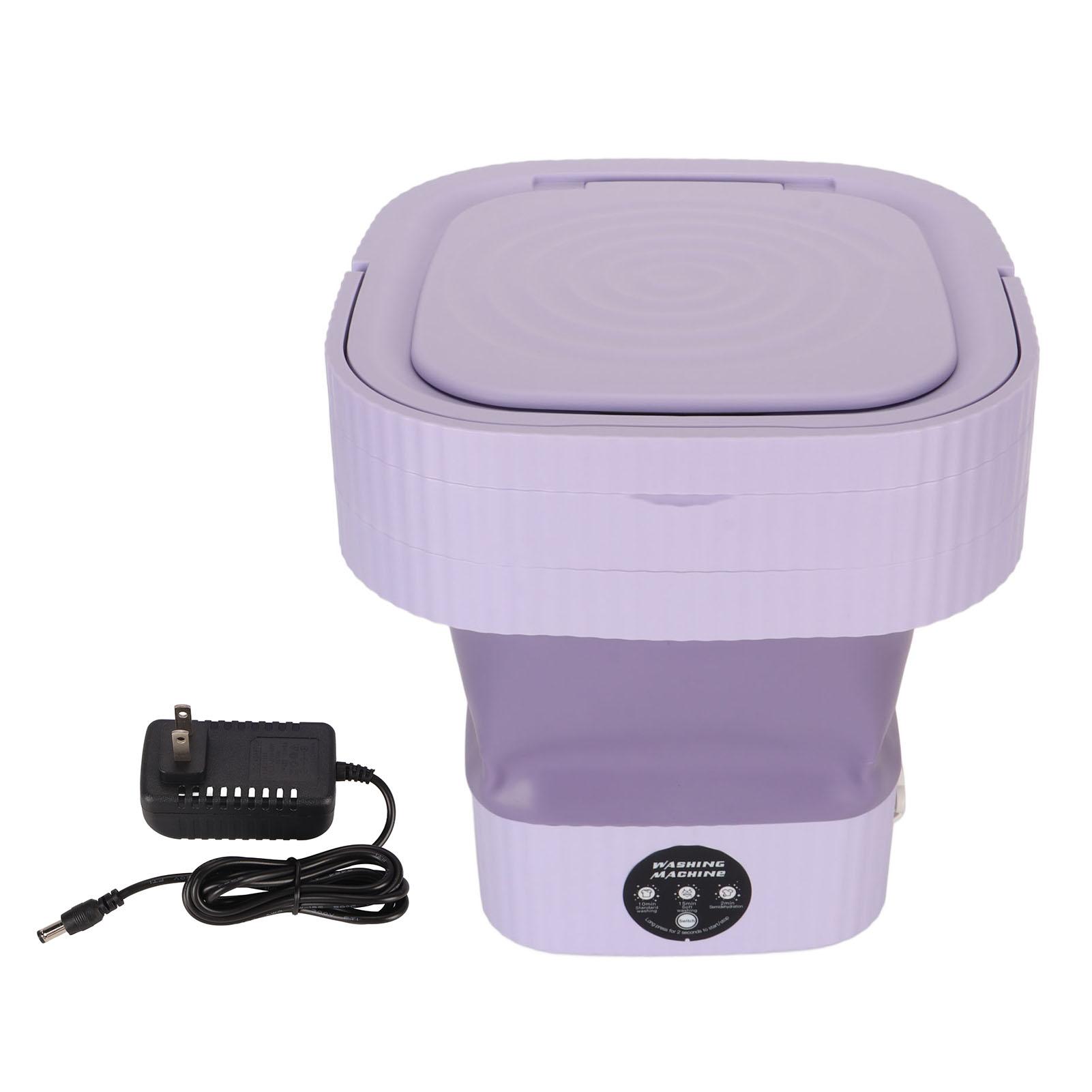 

Складная стиральная машина 10л, портативная, с дренажным отверстием для удаления сильных пятен, три режима синхронизации фиолетовый