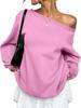 Women's Off-Shoulder Sweatshirt with Asymmetric Neckline
