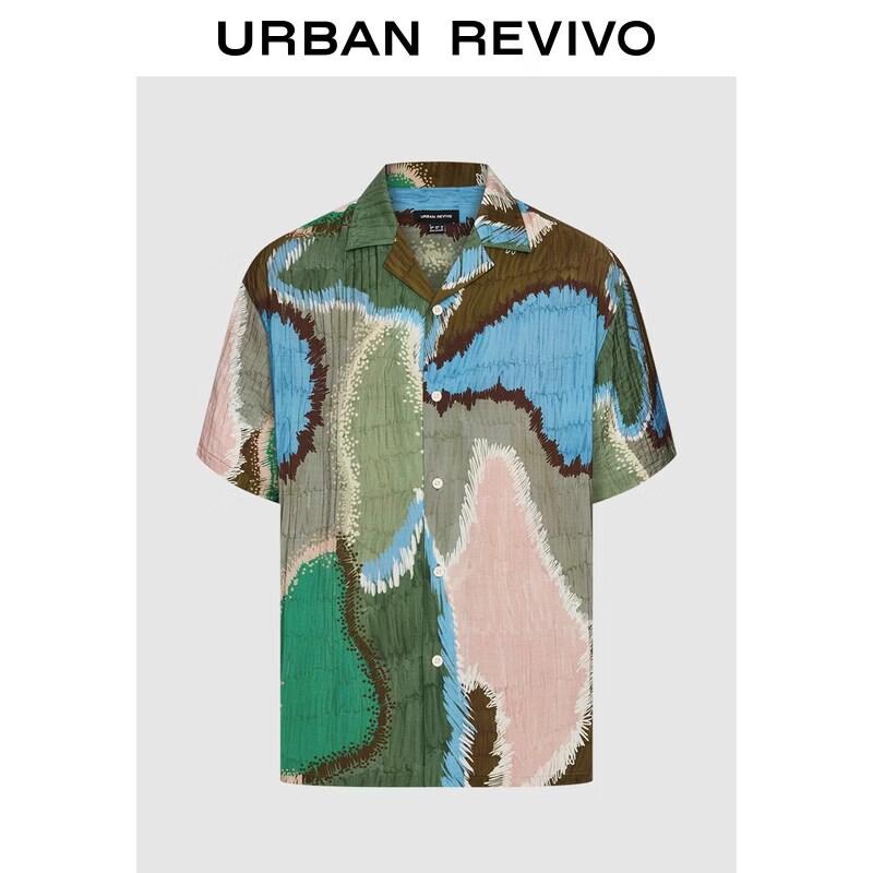 UR2026 Men s Multi-color Printed Short-Sleeve Shirt S