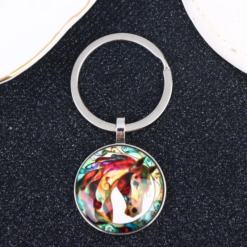Horse Pattern Zinc Alloy Pendant Keychain Bag Charm For Birthday Anniversary Valentine'S Day  Year Gift
