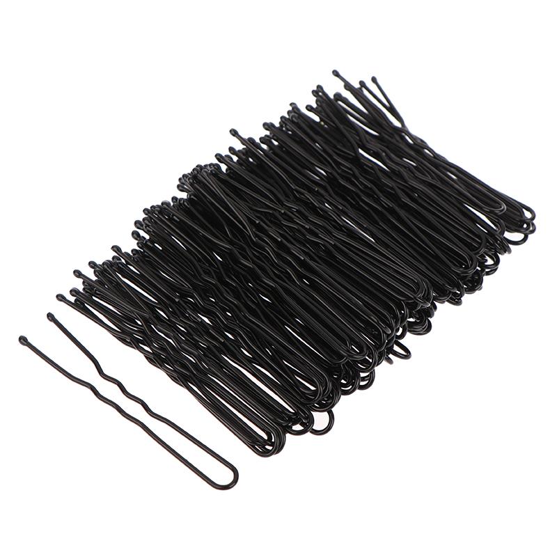 100 Piezas/Bolsa 5cm/6cm Horquillas para el Cabello de Aleación en Forma de U Pinzas Onduladas para el Cabello Pasadores Metálicos Simples Pasadores Herramientas para Peinado de Novia Horquillas