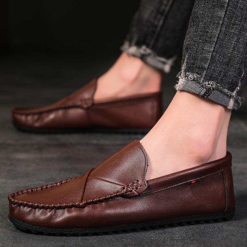 Penny Loafers Men Lightweight Loafer Male Casual Shoes Slip-On Flats Leather Mens Driving Shoes Luxury Designer Man Moccasins