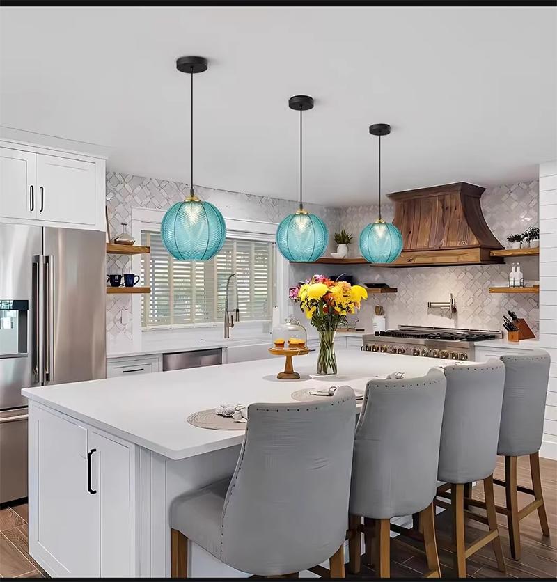 Modern LED Glass Pendant Light glass Hanging Lamp For Living Room Dining Study Room Bedroom Bedside Chandeliers Home Decoration