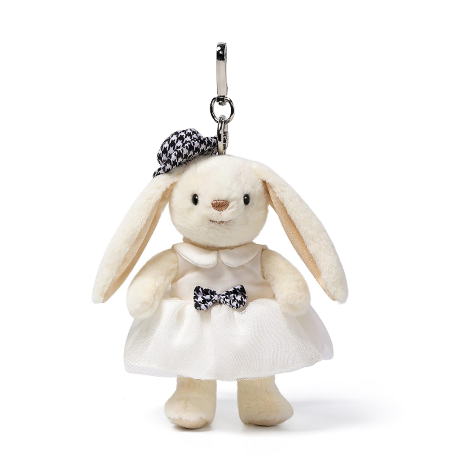 McHugs White Dress Smiling Leveret Charm Rabbit White Clothing Keychain MC600151