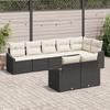 VidaXL 8-Piece Garden Sofa Set with Cushions In Black Poly Rattan 3346767
