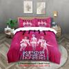 K-Pop Dämonenjäger Themen Bettwäsche Set Bunter Druck Polyester Studentenwohnheim Bettlaken Bettbezug Kinder Geschenk Heimtextil