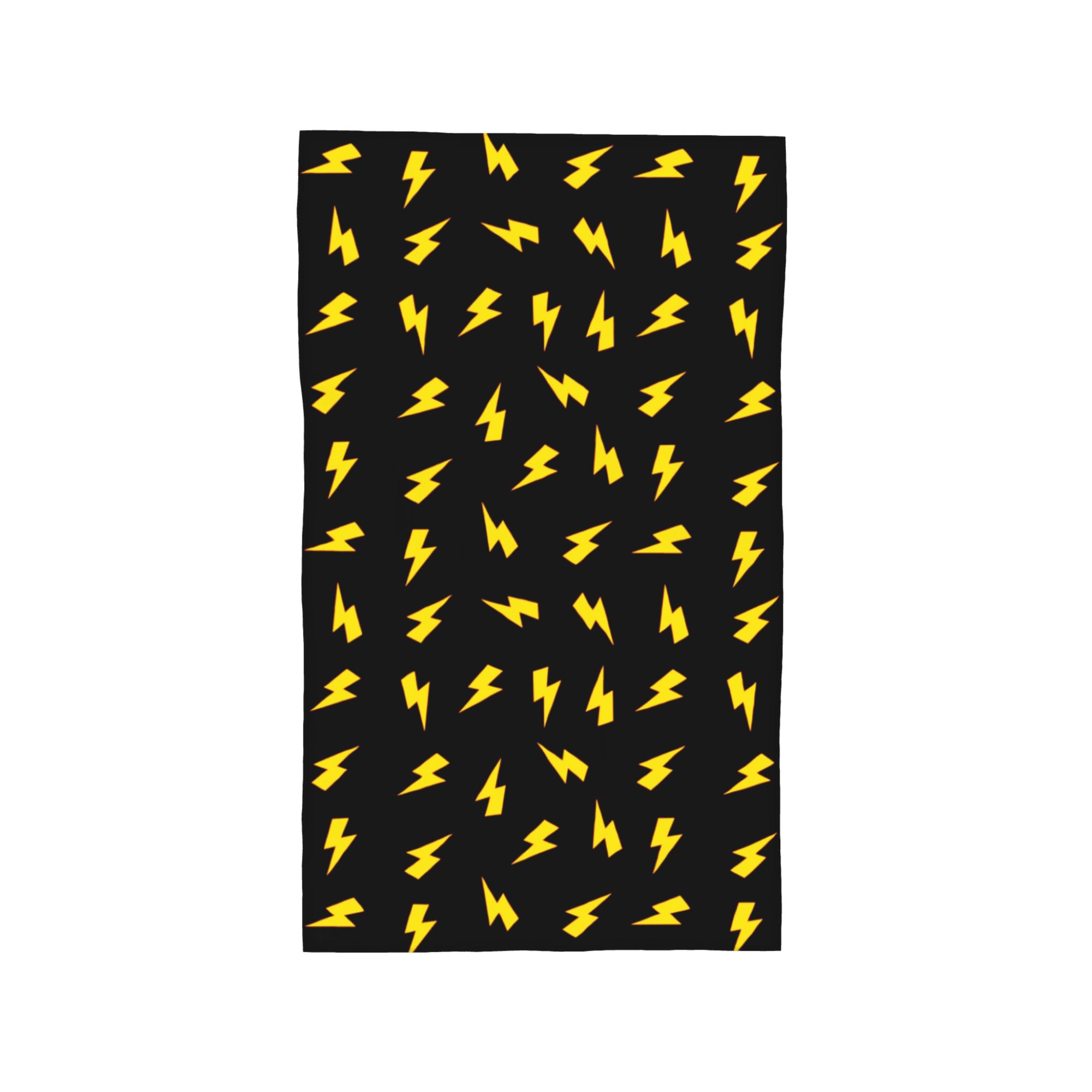 Yellow Lightning Bolts on Red Thunder Bolt Pattern Soft Face Towel Quick Dry Pool Bath Cotton Towels Absorbent Quick W30*H60(CM)