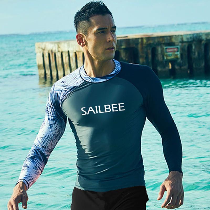 Mens Long Sleeve UPF 50 Rash Guard Top With Matching Swim Shorts Pants Set Snorkeling Surfing Swimming
