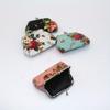 1pc Kiss Lock Coin Purse, Women's Stylish Small Canvas Floral Pattern Storage Bag Ofr Keys & Lipstick