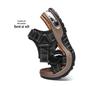 Men's Casual Genuine Leather Open-Toe Beach Sandals with Air Cushion - Lightweight and Plus Size for Outdoor Activities.