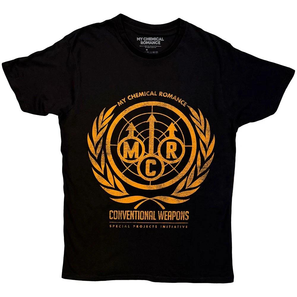 My Chemical Romance T Shirt Conventional Weapons Band Logo Official Mens Black XL