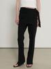GENERALIDEA Skirt Layered Bootcut Slacks [Black] / Gf1Lpt502