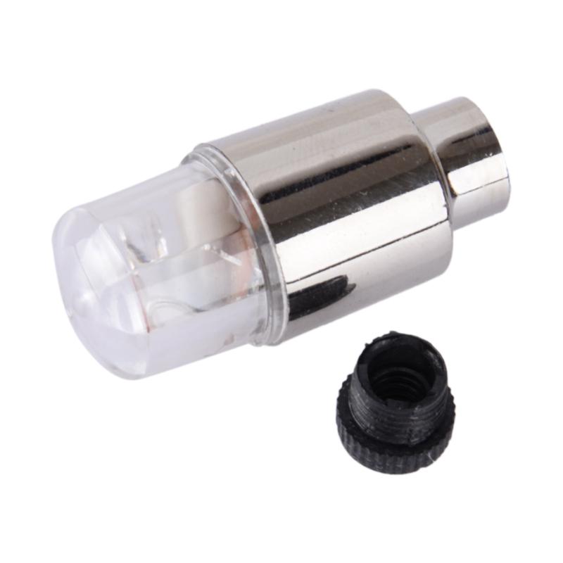 4pcs White Car Motorcycle Bicycle Wheel Tire Tyre Air Valve Stem Light Cap Cover Accessories Universal