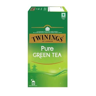 Twinings Grüner Tee Pur, 25 Teebeutel| Packung 1| Perfekt Ausbalancierter & Erfrischender Geschmack| Handverlesene Grüne Teeblätter| Genießen Sie eine Heiße Tasse Tee