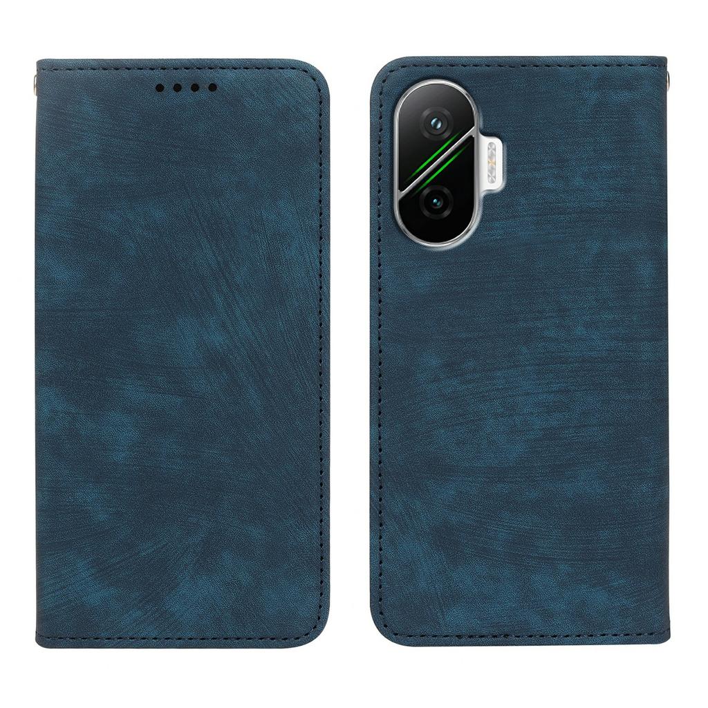 For Xiaomi Poco F7 5G/Redmi Turbo 4 Pro 5G Case Strong Magnetic Leather Wallet Phone Cover with Striped Texture