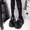 Niche Design Women's Thick-Soled Platform Shoes - 2025 Spring Punk Gothic Leather