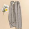 Women's Striped Pajama Pants - Summer Bubble Stripe, Slim, High Waist, Plus Size, Loose, Long Pants for Indoor/Outdoor Wear.
