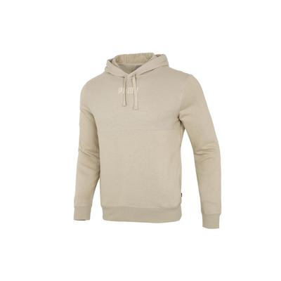 Ensfarvet Sportsstrikket Hettegenser med Snøring for Menn Topper Khaki 846413-42
