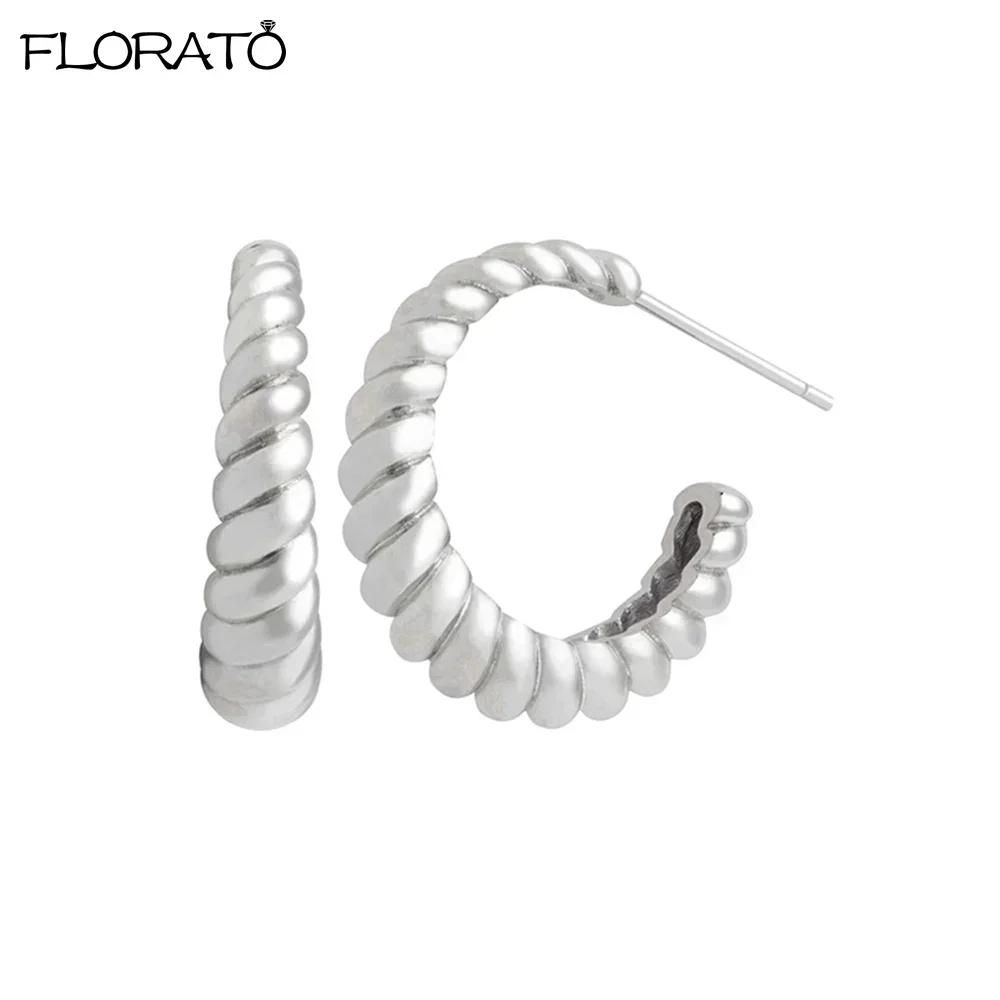925 Silver Ear Needle Simple 10/15/25mm Hoop Earrings for Women Round Dangle Gold Earrings Fashion Korean Jewelry
