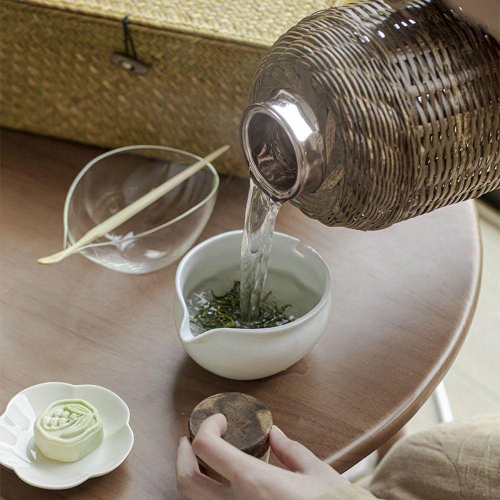 Tea-Making Tools Green Tea Mixing Bowl with Mouthpiece 2-piece Matcha Bowl Set  for Tea Lovers
