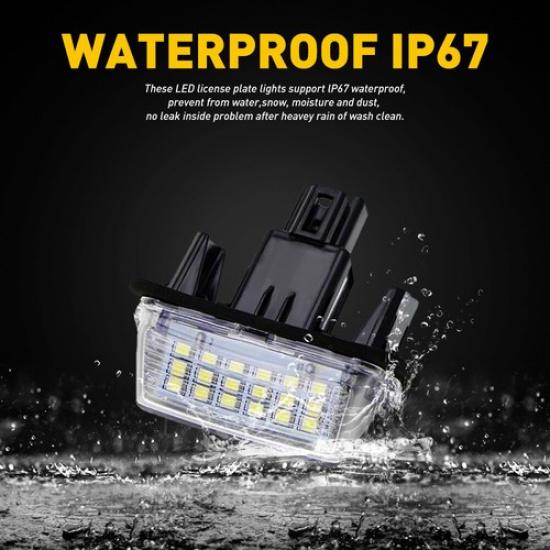 2x For 2012-2017 Toyota Camry LED License Plate Light Tag Lamp Assembly Replace