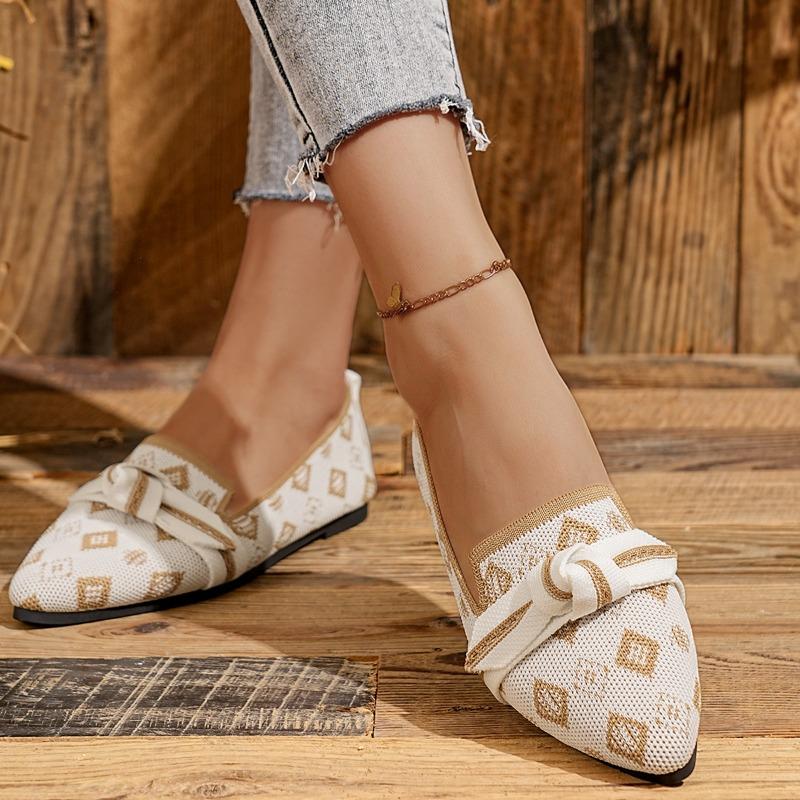 2026 Scarpe Casual alla Moda ed Eleganti con Fiocco a Farfalla per Donna Primavera e Autunno Nuove Scarpe Comode a Punta