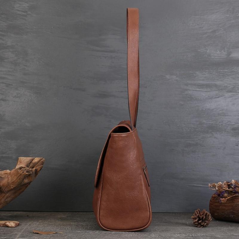 Johnature Genuine Leather Women's Bag Large Capacity Tote Bag Simple Commuting Soft Cowhide Shoulder Bags