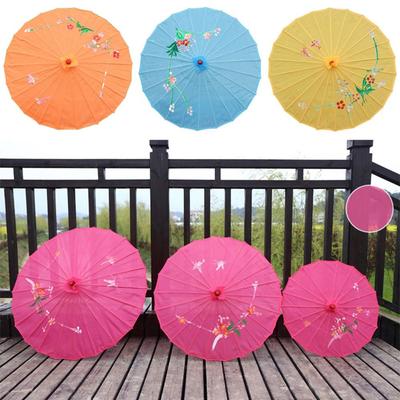 Vintage Oil Paper Umbrella Chinese Traditional Folding Dance Umbrellas Paper Parasol  Wedding