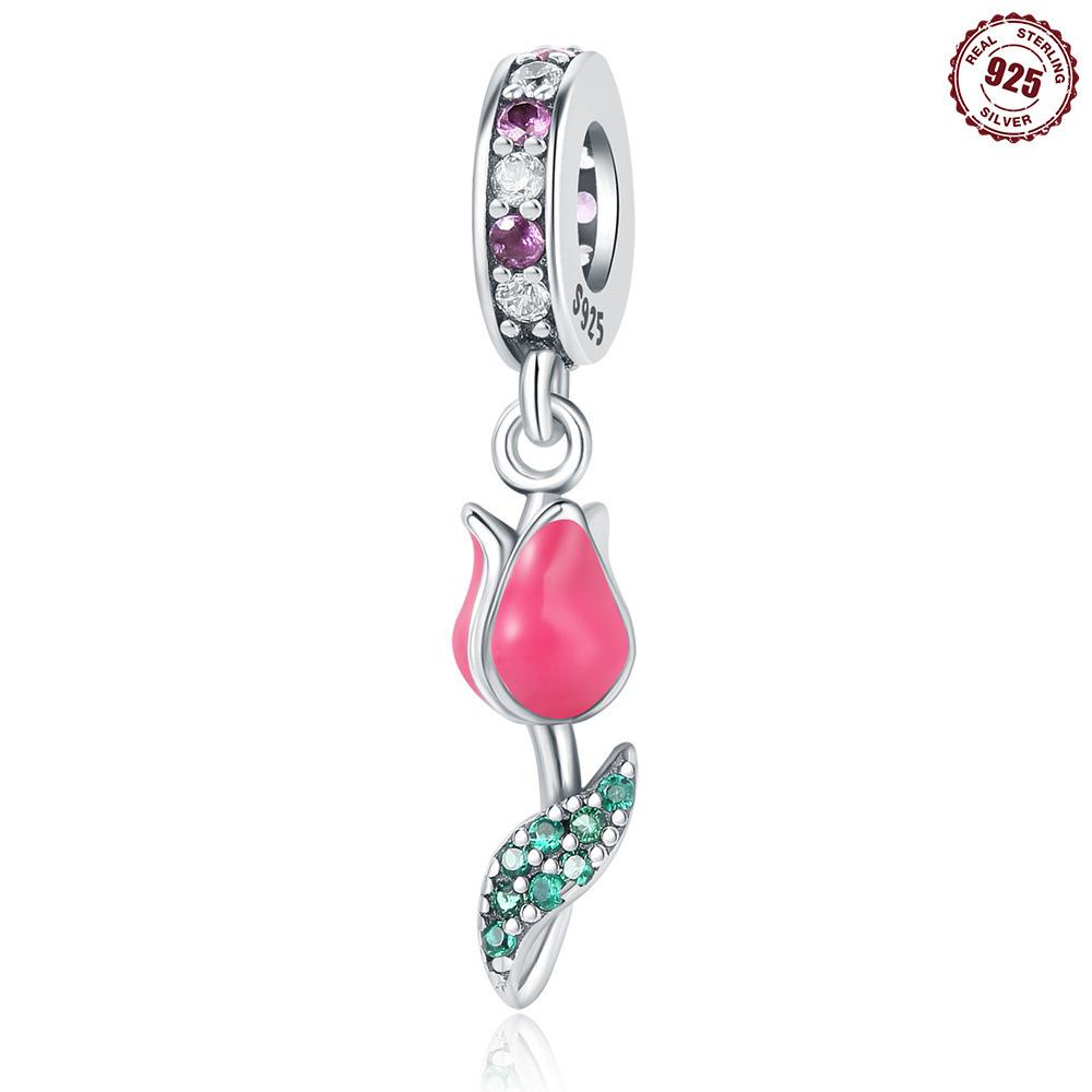 S925 Sterlingsilber Anhänger Zubehör Perlen Biene Schmetterling Original Europäischer und Amerikanischer Stil DIY Armband