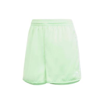 Shorts de Sport Originals à Trois Bandes Colorblock Taille Élastique Jambe Droite Femme Bas Vert IP0712