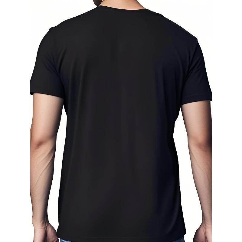 European Sizes 1pc Men's Tom & Jerry Print T-Shirt - Plus Size Oversized Tee with Iconic Tom & Jerry Mouse