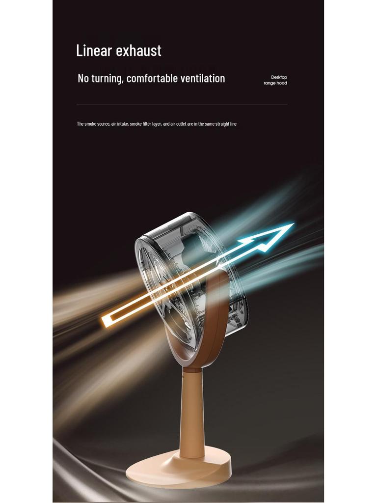 Mini Tabletop Range Hood with Large Suction - Oil Smoke Absorption, New Creative Gift