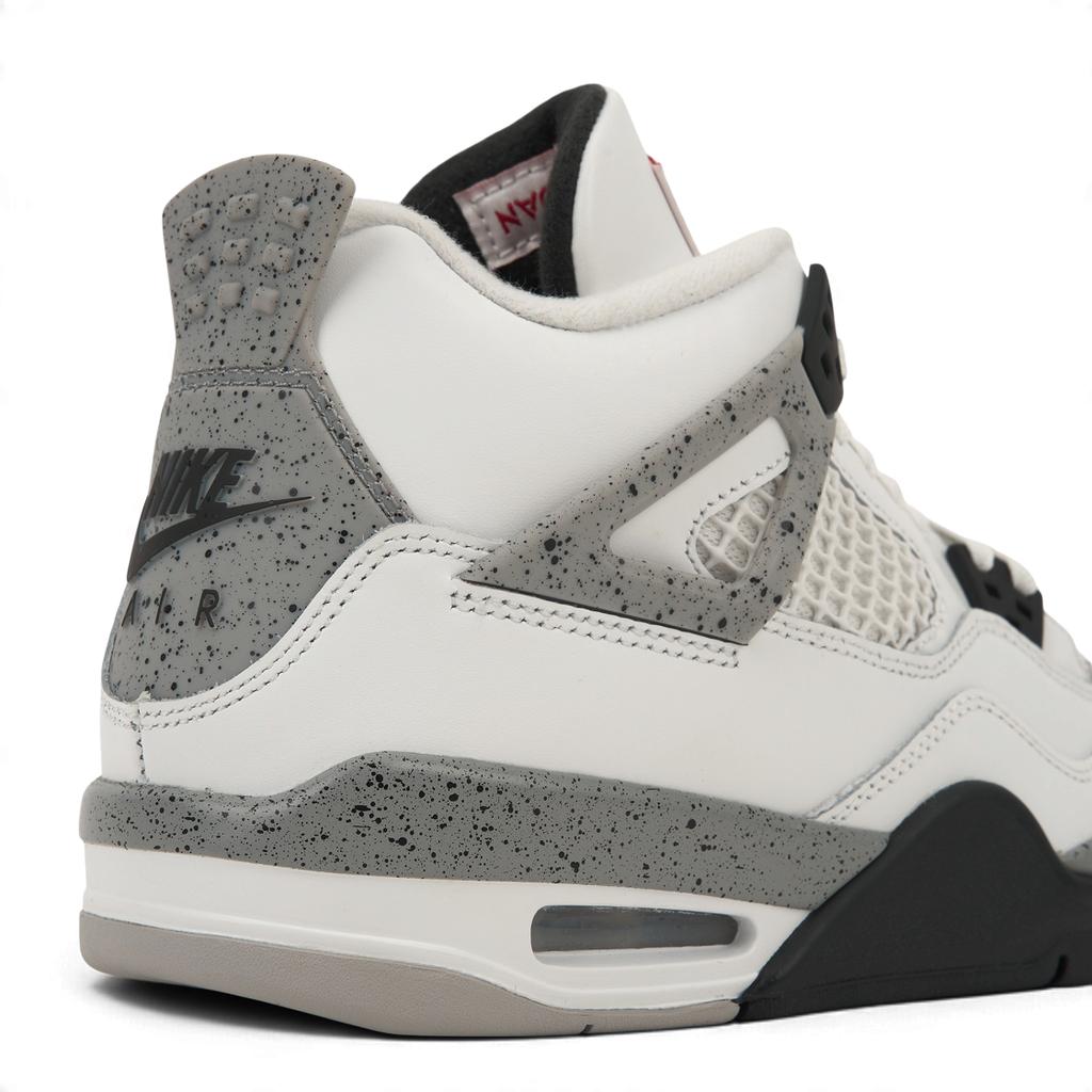 Air Jordan 4 Retro OG GS White Cement 2025 Kids Sneakers Tech-Grey Black Fire-Red IB4171-100
