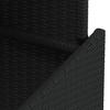 Garden Table with Glass Top Black 100 x 55 x 73 cm Poly Rattan