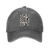 Chess Pieces On Board 1 Washed Denim Cap Casual Baseball Caps Adjustable Hat Summer Unisex Baseball Hats