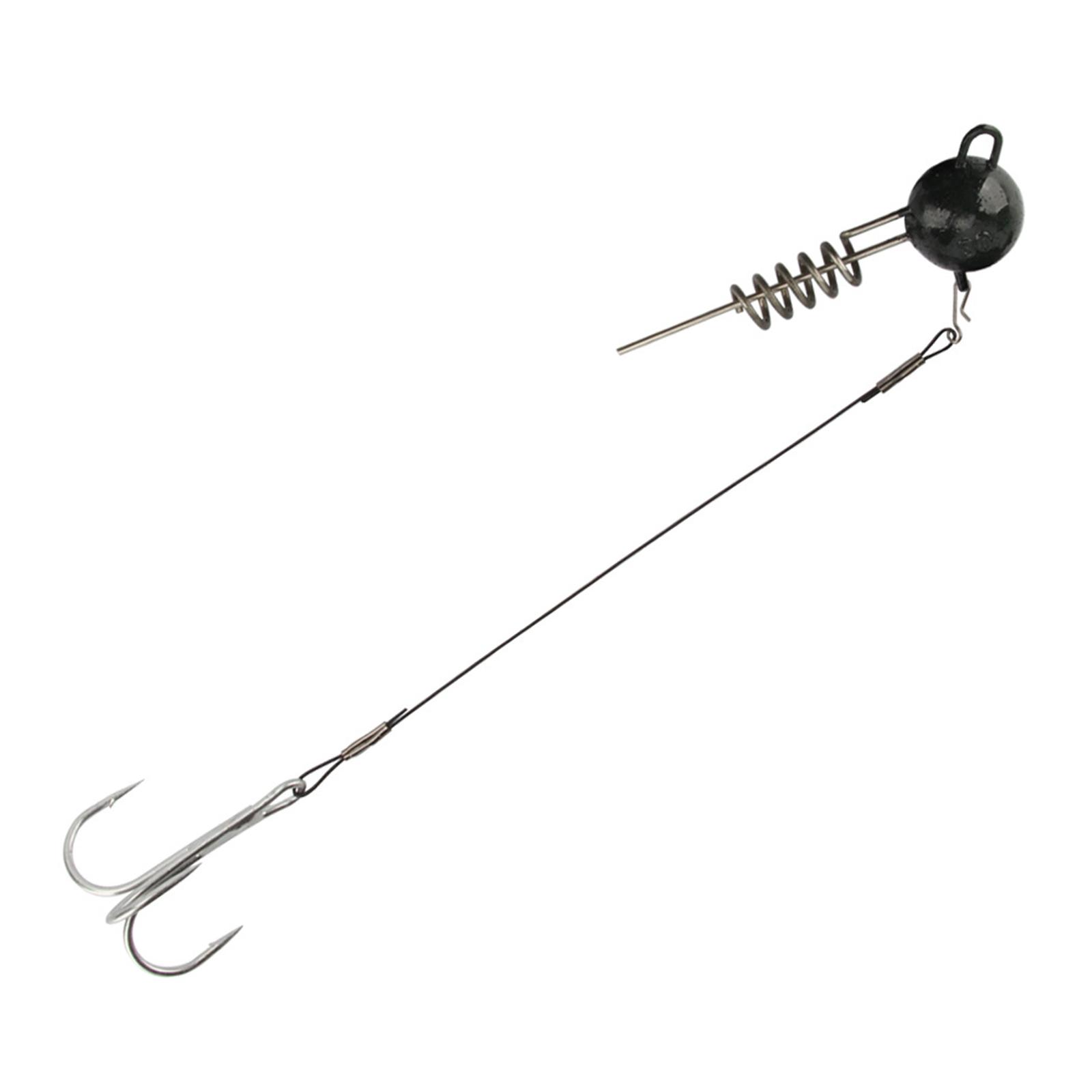 Soft Fishing Lures Hook Treble Hook Soft Baits Fishing Hook with Strong Leads Head for Lake, River and Sea Fishing