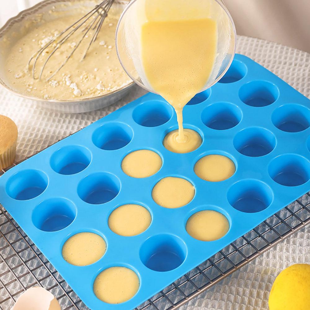 Silicone World Silicone Cake Molds 24 Holes Mini Muffin Cup Soap Cookies Puff Dim Sum Cupcake Mold Baking Tray Baking Tools