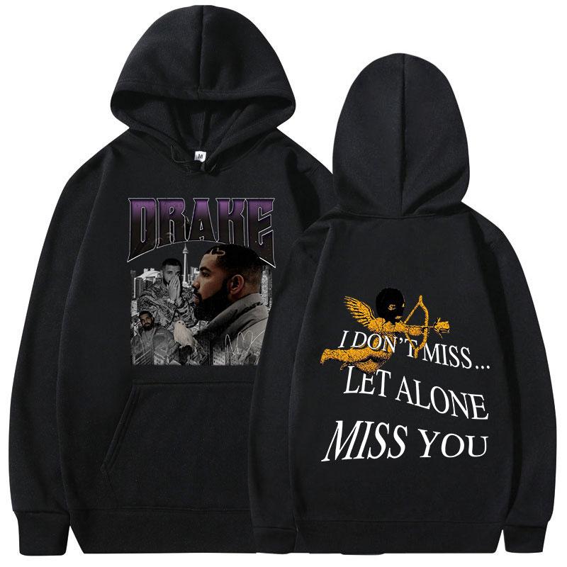 Rapper Drake Music Album Cover Graphic Hoodies Men's Fashion Hip Hop Vintage Sweatshirts Autumn/Winter Fleece Warm Pullovers Y2k