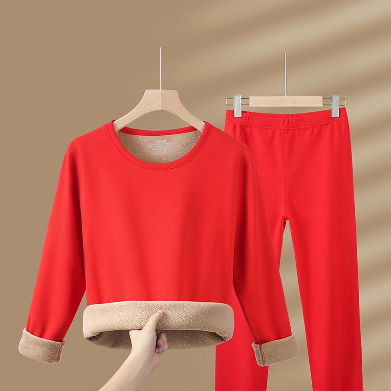 

Теплый костюм из шерсти альпаки: Утепленная, бархатная, самосогревающаяся одежда с длинными рукавами для мужчин и женщин — идеальный вариант для осени. women s XXL красный