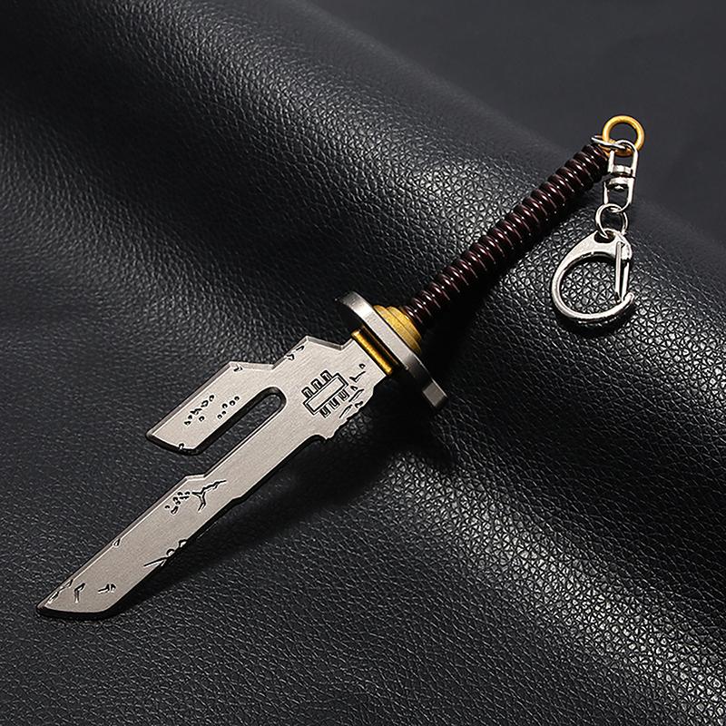 Japanese Anime Mini Alloy Weapon Model Keychains Cosplay Sword Pendant Key Ring Katana Backpack Keychain For Men Jewelry Gifts