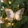 3/6/10Pcs New Year DIY Artificial Butterfly Decoration Plastic Christmas Gifts Pendant