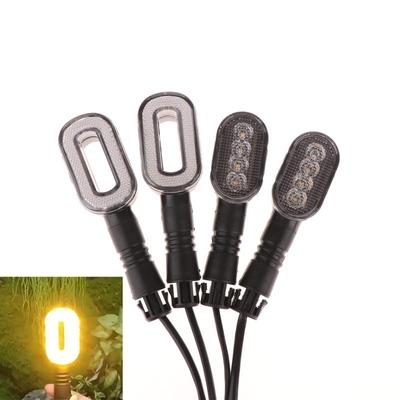 2 יחידות איתות אופניים צופר פנס אחורי 36V/48V/60V/72V מנורת אזהרה לאופניים חלקי אופנוע קטנוע עם מצערת חשמלית