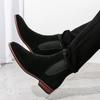 Mode Luxusmarke Chelsea Boots Herren Wildleder Anständige Herren Stiefeletten Original Männliche Kurze Freizeitschuhe Britischer Stil Cowboy Stiefel
