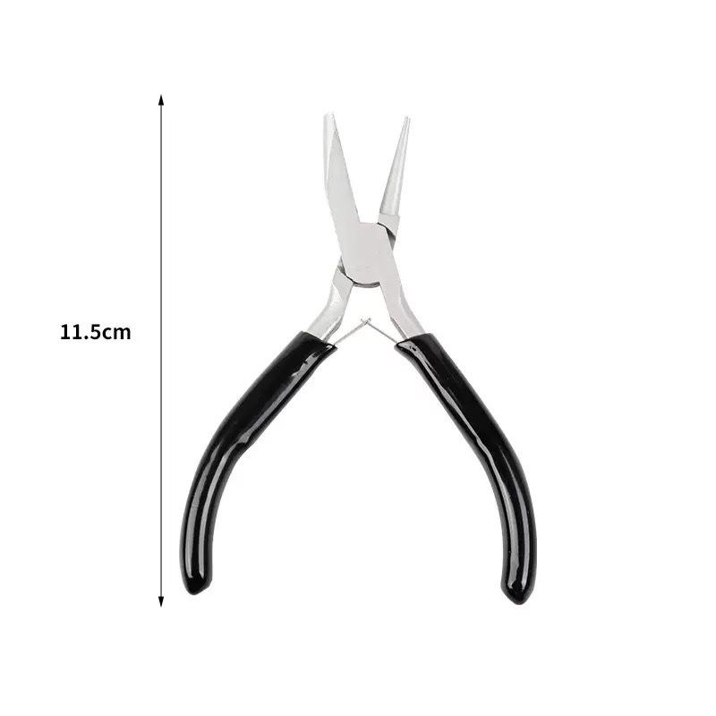Precision Needle-Nose Pliers for Jewelry Making - 4.5" Tool for Bending Gold, Silver, Copper, Iron Wire with 9 Needle Tips