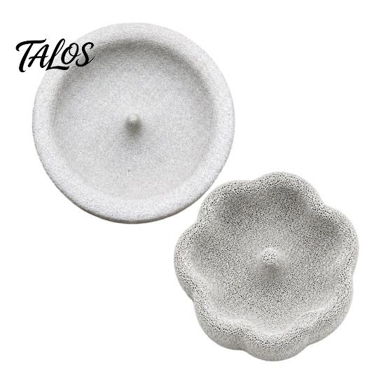 Stable Bird Cage Accessory Pumice Stone Bowl, Spill Proof Parrot Water Calcium Rich, Feeding Bowl Food Dish, Feeder for Cockatiel Conure Parakeet Claw