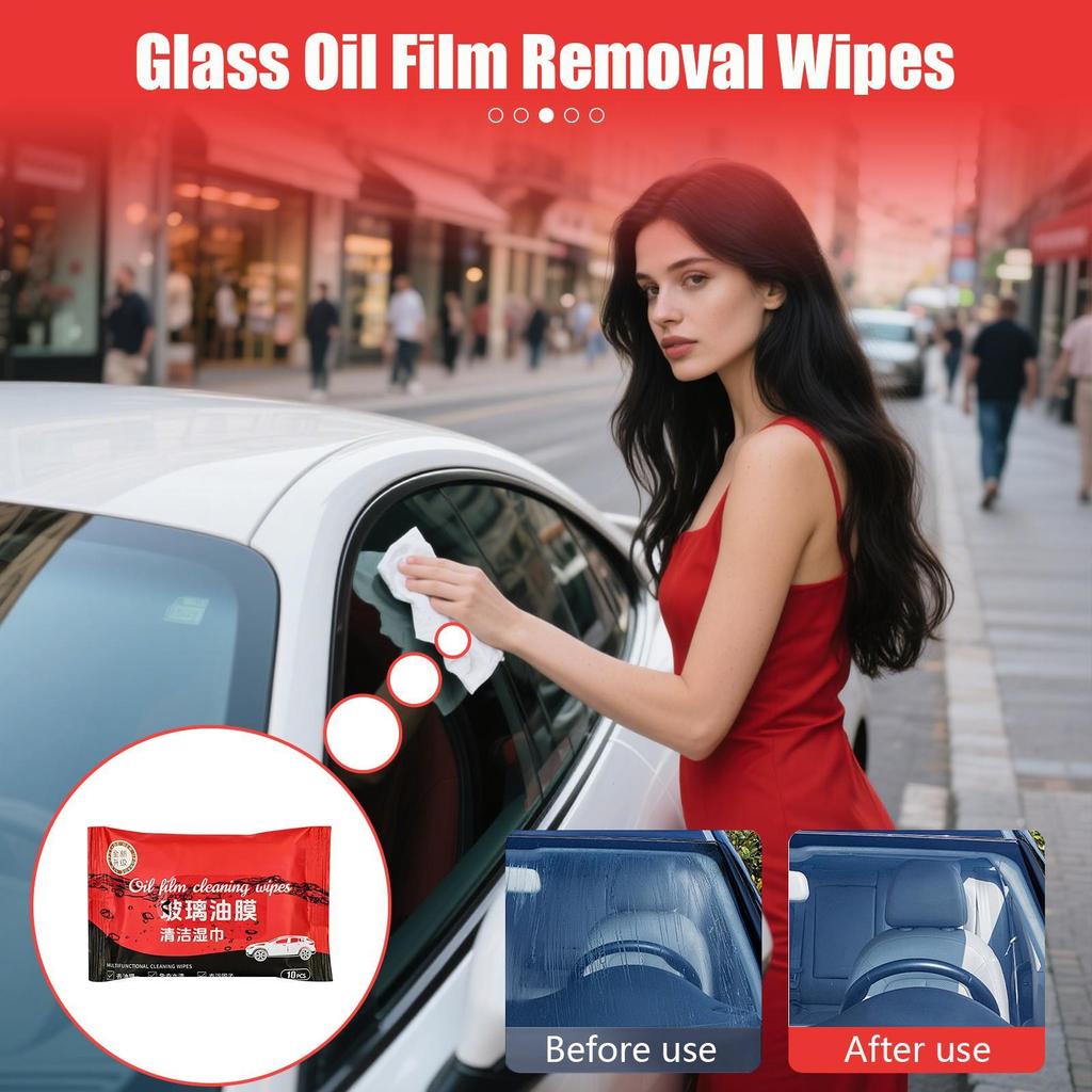 Windshield Oil Film Cleaning Wipes Car Window Oil Film Remover Windshield Cleaning Wipes Vehicle Interior Stain Removal Supplies