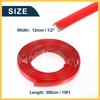 Car Truck Window Trim Strip 1/2" 12mm Width 10Ft Self Adhesive Scratch-Proof | Exterior Interior Bumper Door Body Side Decorative Sticker Gloss Red 1