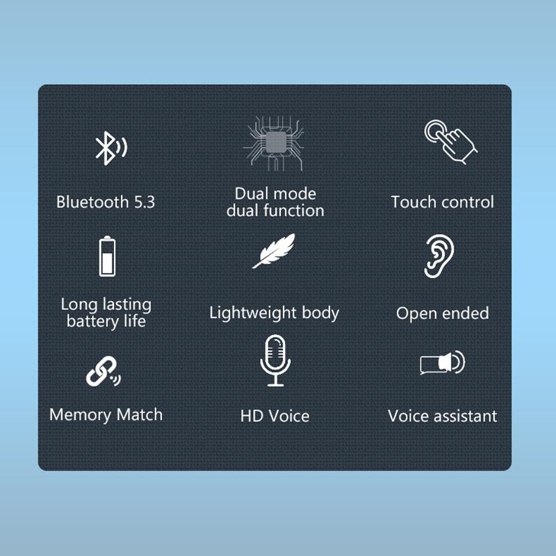 Neckband Air Bone Conduction Headphones Wireless Bluetooth Headset With Mic Sports Running Non-Ear-Wearing For Xiaomi Iphone 15